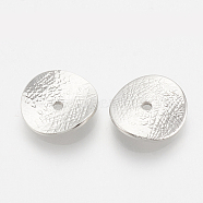 Brass Spacer Beads, Flat Round, Nickel Free, Real Platinum Plated, 11x11x1mm, Hole: 1mm(KK-N186-45P)