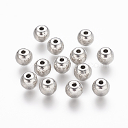 Tibetan Style Alloy Round Beads, Cadmium Free & Nickel Free & Lead Free, Antique Silver, 6mm, Hole: 1.5mm(X-TIBEB-5204-AS-NR)