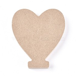 Heart Unfinished Wood Decoration, Laser Cut Wood Shapes, for DIY Painting Ornament Christmas Home Decor Pendants, Antique White, 100x89.5x15mm(DIY-WH0162-63)