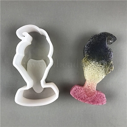 DIY Silicone Molds, Resin Casting Molds, For UV Resin, Epoxy Resin Jewelry Making, Human, White, 10.4x5.4x2.6cm, Inner Diameter: 10.1x5cm(DIY-H154-07E)