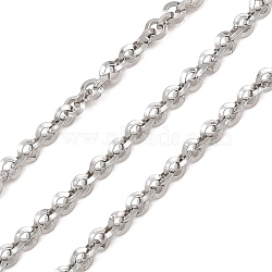 304 Stainless Steel Rolo Chain, Unwelded, with Spool, Stainless Steel Color, 3x1mm(SA-CBA23D8-06P)