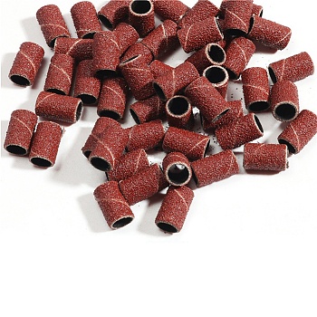 180 Grit Carborundum Grinding Head Manicure Accessories, Coconut Brown, 12.8mm, Inner Diameter: 6.4mm, about 50pcs/set