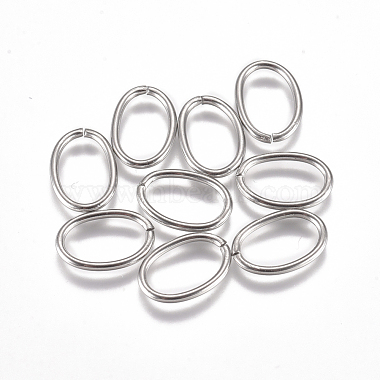 Stainless Steel Color Oval Stainless Steel Close but Unsoldered Jump Rings