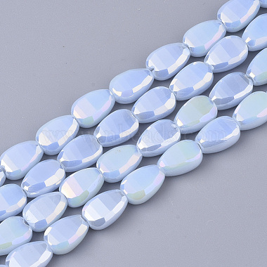 9mm LightSkyBlue Teardrop Glass Beads
