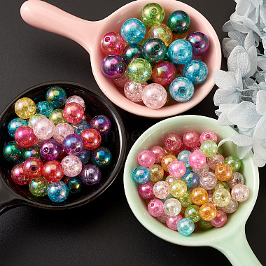 Perles en acrylique transparentes craquelées(CACR-TA0001-03)-4