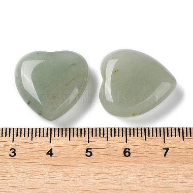 Натуральные зеленые пальмовые камни в форме сердца с авантюрином(G-M416-09B-01)-3