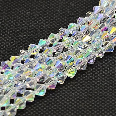 3mm Bicone Electroplate Glass Beads