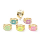 Brass Micro Pave Clear Cubic Zirconia Adjustable Rings(RJEW-P023-12G)-1