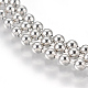 Нержавеющая сталь мяч цепи ожерелье материалы(MAK-L019-01B-P)-2