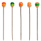 gorgecraft 5pcs 5 couleurs mignons bâtons de cheveux en résine orange(OHAR-GF0001-18)-1