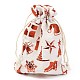 Christmas Theme Cotton Fabric Cloth Bag(ABAG-H104-B13)-1