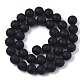 Brins noir de perles de pierre naturelle(X-G-R193-01-10mm)-2