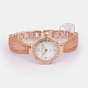 High Quality Women's Stainless Steel Rhinestone Quartz Watch Bracelets(WACH-E017-01RG)-2