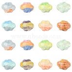 16Pcs 8 Colors Two Tone Transparent Acrylic Beads, Hand Painted Beads, Cloud, with Glitter Powder & Enamel, Mixed Color, 14.5x19x13.5mm, Hole: 2.2mm, 2pcs/color(OACR-CJ0002-53)