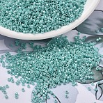 MIYUKI Delica Beads, Cylinder, Japanese Seed Beads, 11/0, (DB1567) Opaque Sea Opal Luster, 1.3x1.6mm, Hole: 0.8mm, about 10000pcs/bag, 50g/bag(SEED-X0054-DB1567)