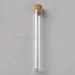 Glass Bottle Bead Containers, Wishing Bottle, with Cork Stopper, Column, Clear, 10.6x1.5cm, Capacity: 10ml(0.34fl. oz)(AJEW-WH0609-271)