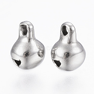 304 Stainless Steel Bell Charms, Stainless Steel Color, 9x6x5.5mm, Hole: 1.5mm(STAS-K154-B-51P)