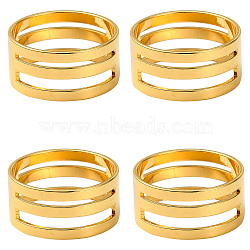 4Pcs Brass Rings, Assistant Tool, for Buckling, Open and Close Jump Ring, Golden, 18x9mm(RJEW-YW0001-06G)