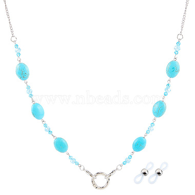 Acrylic Oval Beads Eyeglass Chains(AJEW-CN0006-71A)-1