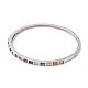 Brass Pave Colorful Glass Hinged Bangles for Women(BJEW-S147-21D-P)-2