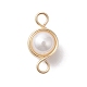 Natural Cultured Freshwater Pearl Copper Wire Wrapped Connector Charms(PALLOY-JF02605)-3