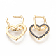 Golden Plated Brass Huggie Hoop Earrings(EJEW-L234-71)-3