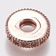 Entretoises de perles en laiton avec zircone cubique de micro pave(X-ZIRC-K074-11B-01RG)-2