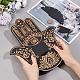 Hamsa Hand Wooden Crystal Sphere Display Stands(AJEW-WH0258-822B)-3