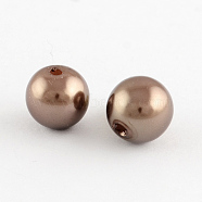 ABS Plastic Imitation Pearl Round Beads, Coffee, 20mm, Hole: 2.5mm, about 120pcs/500g(SACR-S074-20mm-A46)