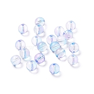 Glass Beads, Round, Lavender, 8mm, Hole: 1.4mm(GLAA-C021-01L)