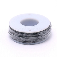 Matte Round Aluminum Wire, with Spool, Black, 20 Gauge, 0.8mm, 36m/roll(AW-G001-M-0.8mm-10)