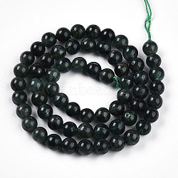 Natural Green Kyanite Beads Strands, Round, 6.5mm, Hole: 0.7mm, about 62pcs/strand, 15.63''(39.7cm)(G-T140-6mm-07)