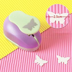 Plastic Paper Craft Hole Punches, Paper Puncher for DIY Paper Cutter Crafts & Scrapbooking, Random Color, Butterfly Pattern, 70x40x60mm(KICR-PW0001-12-24)