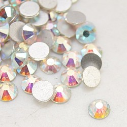 Glass Flat Back Rhinestone, Grade A, Back Plated, Faceted, Half Round, Crystal AB, SS5, 1.7~1.8mm, 1440pcs/bag(RGLA-C002-SS5-101)