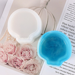 DIY Jewelry Plate Silicone Molds, Storage Molds, Resin Casting Molds, for UV Resin, Epoxy Resin Craft Making, Shell Shape, 72x70x35mm(WG42188-02)
