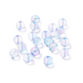 Glass Beads, Round, Lavender, 8mm, Hole: 1.4mm