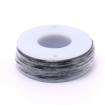 Matte Round Aluminum Wire, with Spool, Black, 20 Gauge, 0.8mm, 36m/roll