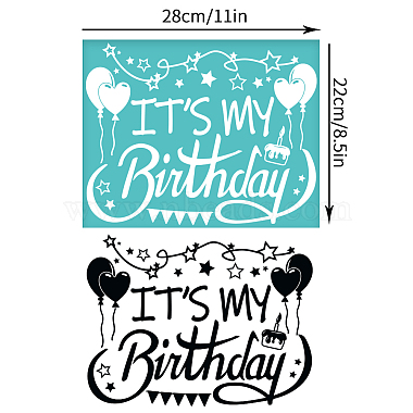 Birthday Self-Adhesive Silk Screen Printing Stencil(DIY-WH0338-329)-2
