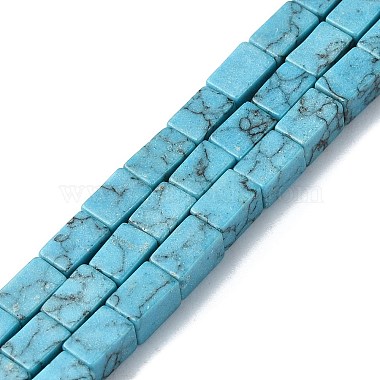 Cuboid Synthetic Turquoise Beads