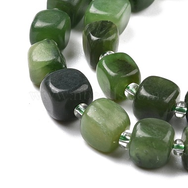 Natural Green Jasper Beads Strands(G-K323-03)-4