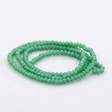 Imitation Jade Glass Faceted Rondelle Beads Strands(GLAA-A024A-08)-2