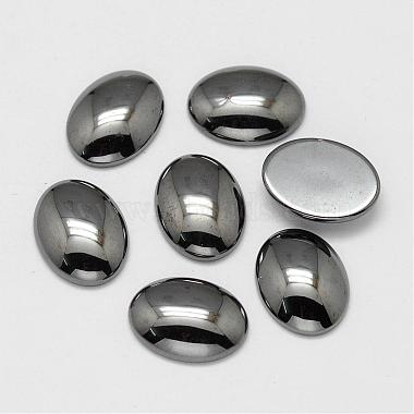 14mm Oval Non-magnetic Hematite Cabochons