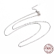 Rhodium Plated 925 Sterling Silver Beadable Necklaces(STER-I021-01P)-1
