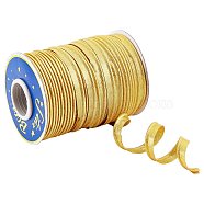 Polyester Cord, with Paper Spool, Garment Accessories, Gold, 10x1.5mm(OCOR-WH0069-01C)