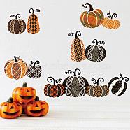 Translucent PVC Self Adhesive Wall Stickers, Waterproof Building Decals for Home Living Room Bedroom Wall Decoration, Pumpkin, 960x300mm, 2 sheets/set(STIC-WH0015-198)