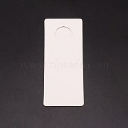 Blank Paper Keyring Display Card, Rectangle, White, 12x5x0.05cm, Hole: 5mm(DIY-WH0315-02)