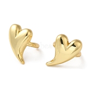 Rack Plating Brass Heart Cuff Earrings for Women, Lead Free & Cadmium Free, Long-Lasting Plated, Real 18K Gold Plated, 16x12.5mm(EJEW-Z019-12G)