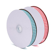 2 Rolls 2 Colors Polyester Ribbon, Tartan Ribbon, for Gift Wrapping, Floral Bows Crafts Decoration, Mixed Color, 5/8 inch(16mm), 50yards/roll(45.72m/roll), 1roll/color(OCOR-TA0001-43)
