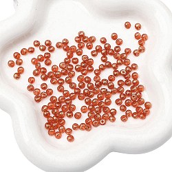 Transparent Acrylic Beads, FireBrick, 5x4mm, Hole: 1.2mm, about 100pcs/Set(OACR-E038-01A)