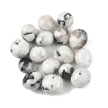 Natural Rainbow Moonstone Beads, Tumbled Stones, No Hole/Undrilled, Nuggets, 20~56x18~30.5x8~28mm